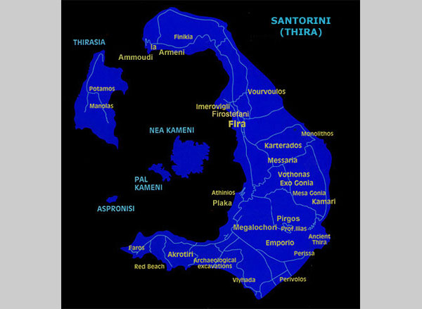 Σαντορίνη Χάρτης